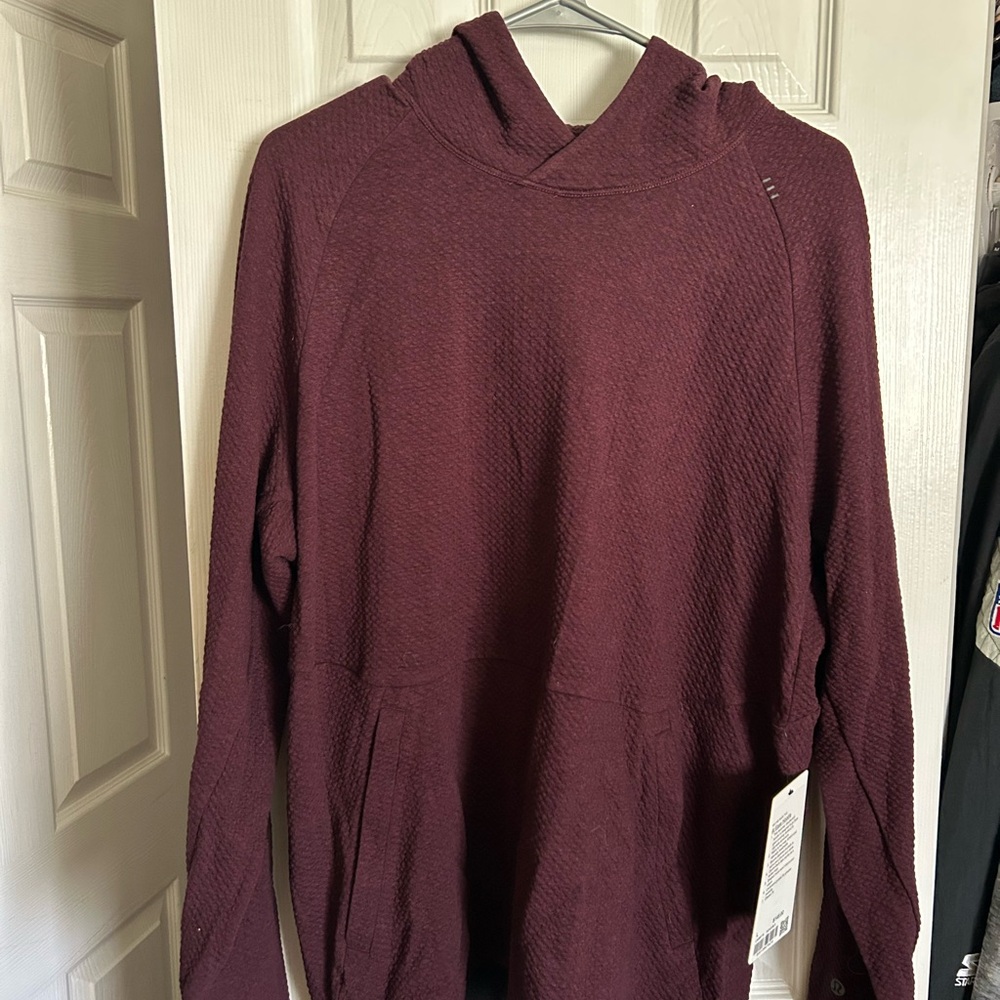 lululemon athletica at ease Maroon Men's hoodie